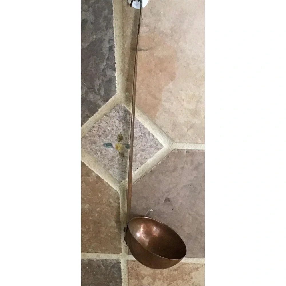 Vintage Handmade Copper Ladle 9